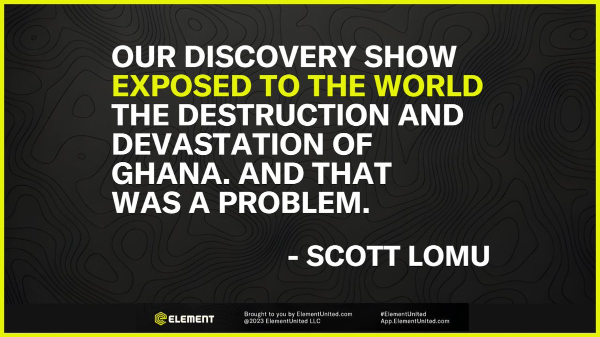 #ScottLomuInsight: Let's raise awareness and action. Join us in advocating for sustainable and ethical mining practices in the face of environmental challenges. Together, we can make a difference. #GhanaGold #MiningEthics To learn more, visit elementunited.com