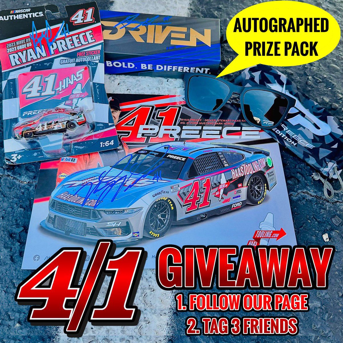 Enter to win this cool @RyanPreece_ Prize Pack! Follow & Tag 3 Friends! Includes a limited edition RP Signature Edition pair of Driven Sunglasses! Winner picked at @MartinsvilleSwy