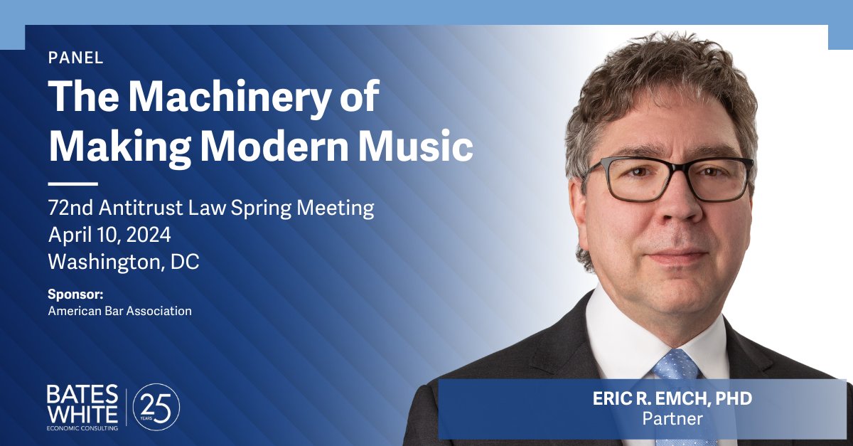 On April 10, Partner Eric Emch will moderate a panel at the 72nd @ABAesq Antitrust Law Spring Meeting. The panel, “The Machinery of Making Modern Music,” explores the state of competition & regulation in music streaming. Learn more & register: ow.ly/mLBo50R1m3O #antitrust