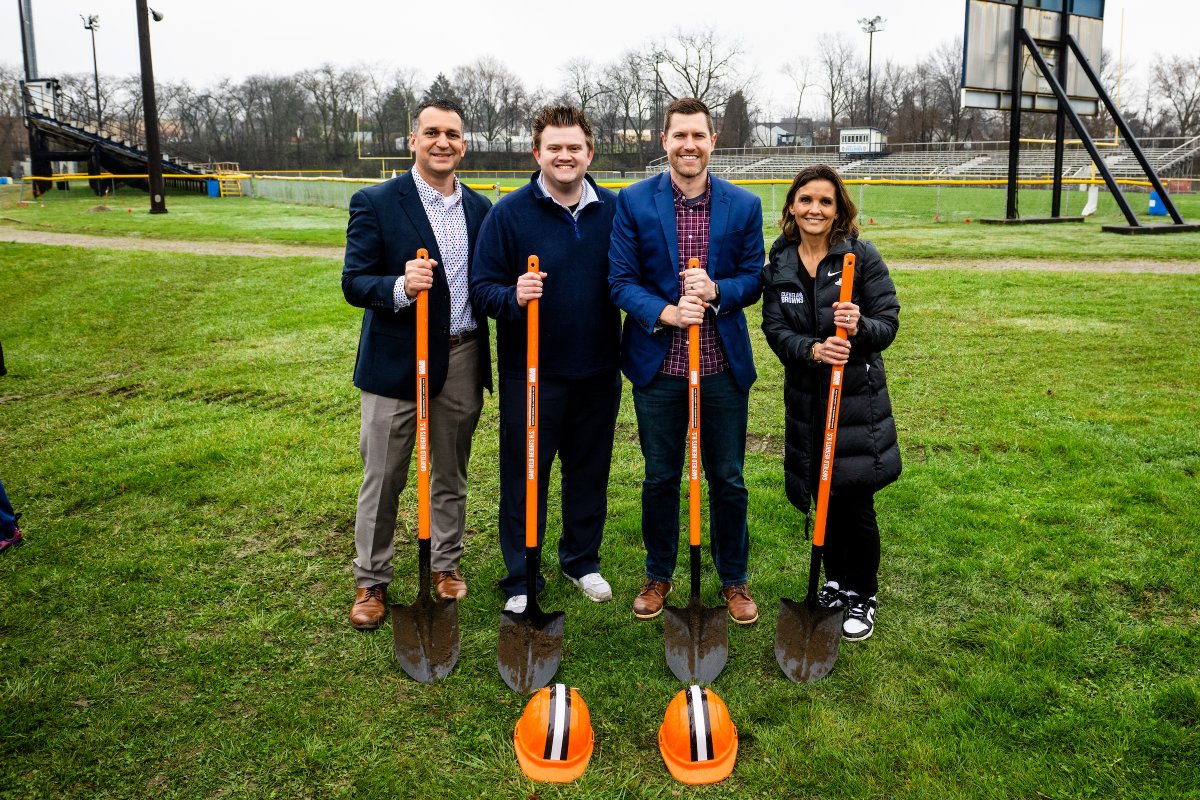 🚧 Groundbreaking News! 🚧 We had the incredible opportunity to come alongside our partner, the Cleveland Browns to help them in their 15th community field project at Garfield Heights High School. #ClevelandBrowns #ClevelandBrownsPartner #BrownsGiveBack