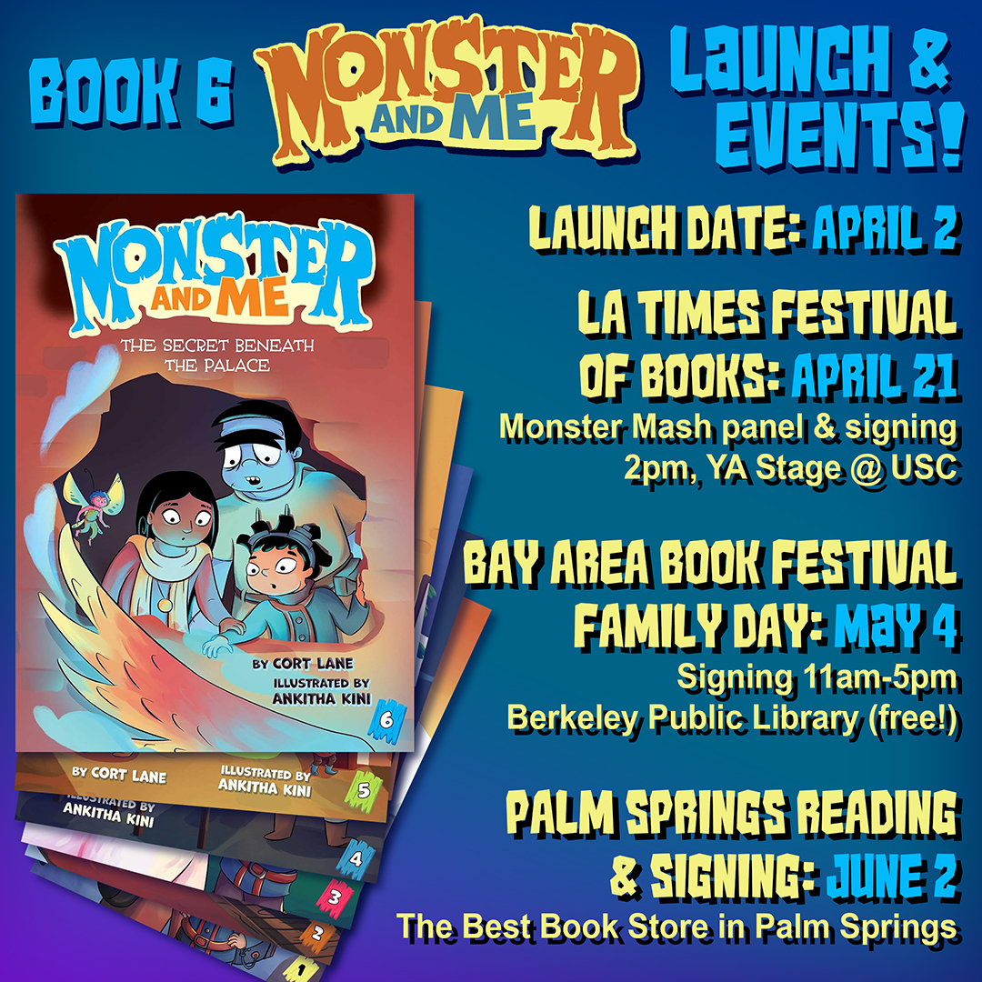Join us in celebrating the launch of #MonsterandMe #TheSecretBeneathThePalace with author #CortLane! The sixth book in the series, join Freddy, F.M, and Riya as they discover  the source behind all the amazing fantasticals visiting their mountain home. 🗻

#BeeAReader🐝