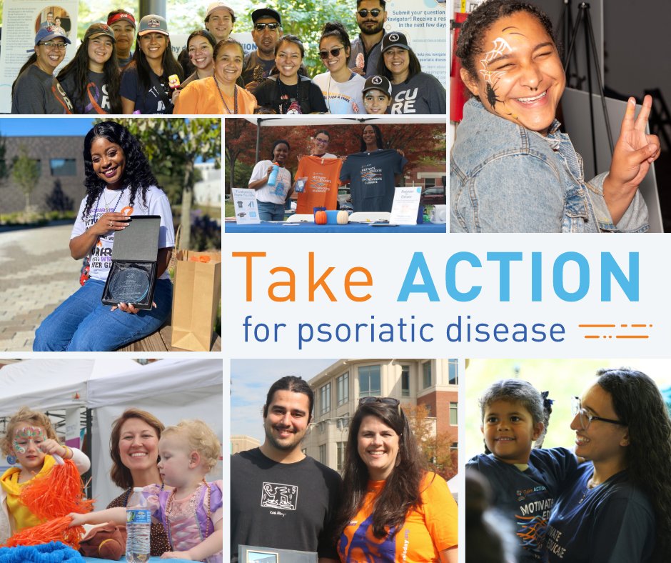 Join the movement! Take ACTION for Psoriatic Disease – educate, advocate, and celebrate with us. Join us in your area, connect with your community, and raise funds to improve lives. #NPFTakeAction Visit psoriasis.org/npftakeaction to learn more! 💙