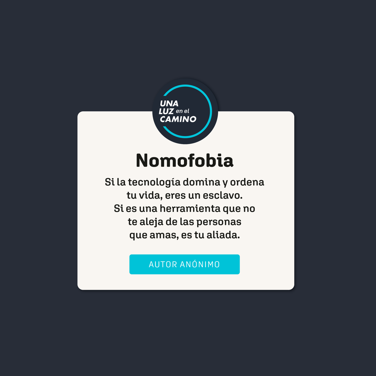 NuevoTiempoAR's tweet photo. 😶 ¿Cuanto tiempo pasas con tu celular?
👉 Pedí el material de forma GRATUITA "Por una vida mejor" a nuestro WhatsApp: 1162261229.
#ULC #UnaLuzenelCamino #UsodelCelular https://t.co/Az0lwVWGEB