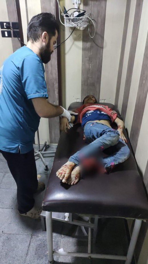A girl was killed and (8) other people, including children and women, were injured in a missile strike by Assad regime militias targeting the city of Sarmin, east of Idlib. The name of the girl who was martyred was Farida Salim.