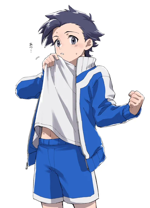 お題のポケスロンジャージヒビキくん 