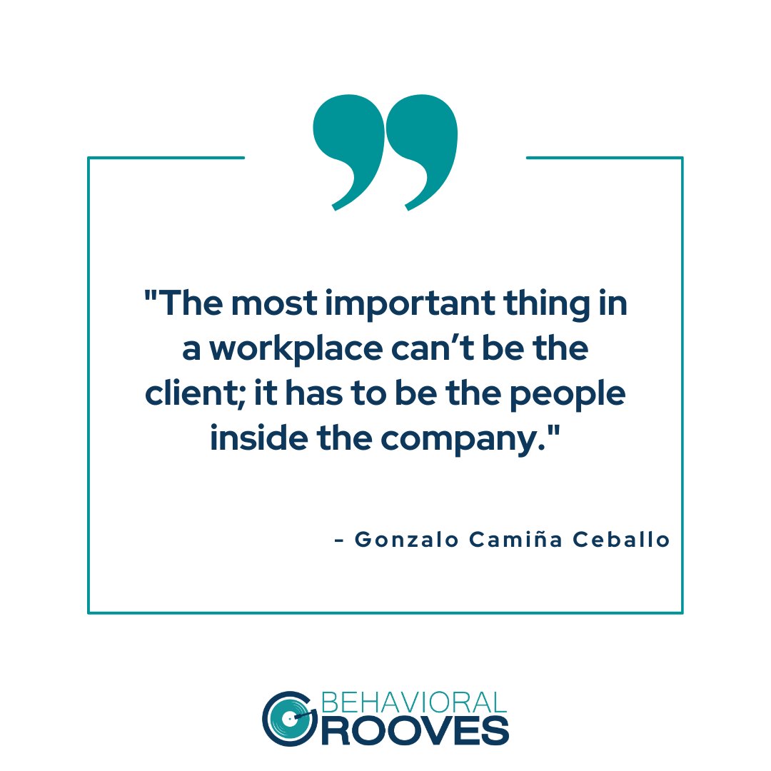 "The most important thing in a workplace can’t be the client; it has to be the people inside the company." 
- <a href="/GonzaloCamina/">Gonzalo</a>

✨Ep. #408: Unlock Workplace Happiness.

▶️behavioralgrooves.com

#newepisode #leadership #workplacedynamics #workplaceinsights