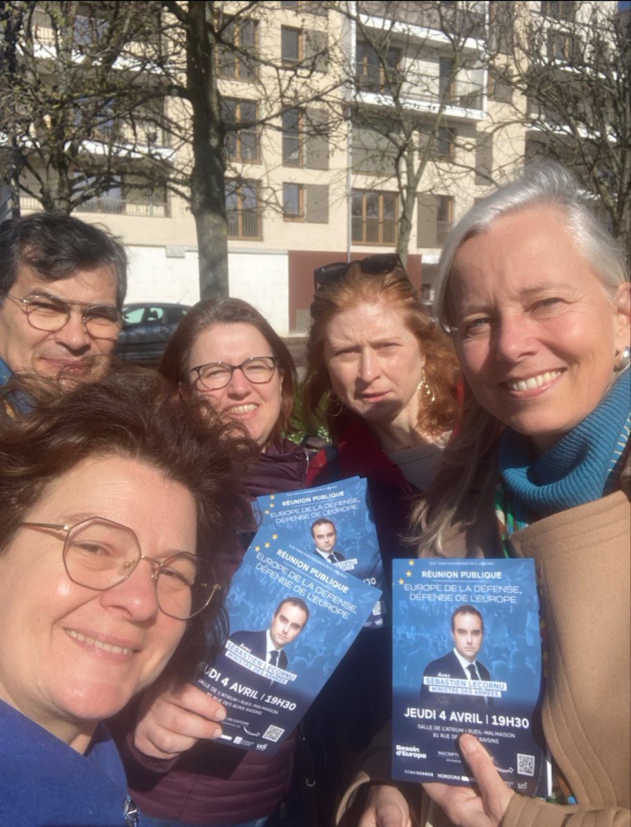 La campagne pour les européennes est lancée à @villederueil avec les militants @RE_HautsdeSeine @Horizons_IDF , @MoDem et @UDI_iledefrance pour soutenir la liste de @ValerieHayer Un week end de Pâques pour échanger avec nos concitoyens sur les enjeux des prochaines élections