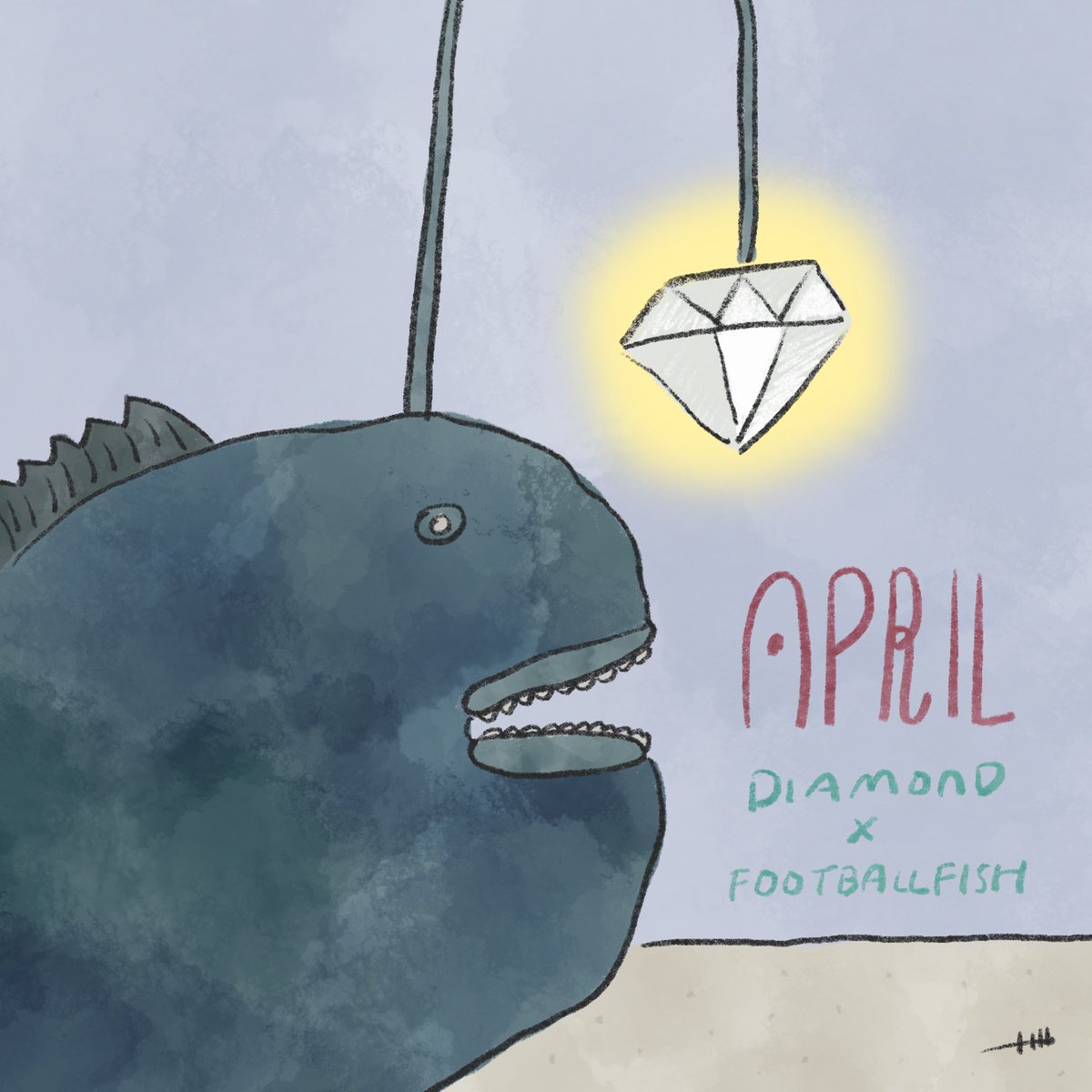 crysora's tweet photo. ほれほれ寄ってこい
4月の誕生石、ダイアモンドとチョウチンアンコウ
#Procreate #artwork #イラスト #ダイアモンド #diamond #チョウチンアンコウ #footballfish https://t.co/uRGwk9j10J