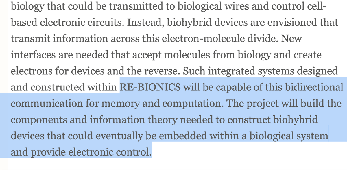 CorinneNokel's tweet image. #BioCyberInterfaces

#BiologicalComputation

Massimiliano Pierobon (former student of Akyildiz)

SemiSynBio: Redox-enabled Bio-Electronics for Molecular Communication and Memory (RE- BIONICS) 

Semiconductor Research Corporation

mbite.unl.edu/re-bionics