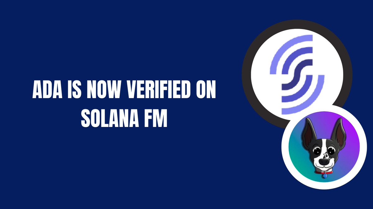 $ADA is now verified on <a href="/solanafm/">SolanaFM</a> ✅

solana.fm/address/E4Q5pL…

❤️+♻️ Drop your $SOL Wallets👇