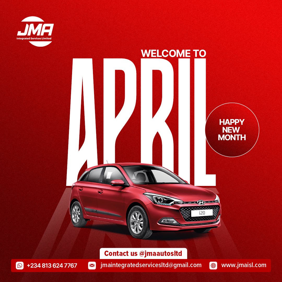 Welcome to the second quarter! 
We wish you a new month filled with joy, positivity, and fulfillment. 

Go easy on the April Fool’s tricks 😉
.
Remember, we provide you with a seamless car buying experience and a free complimentary car tracker on every purchase. 
Click 🔗 in bio