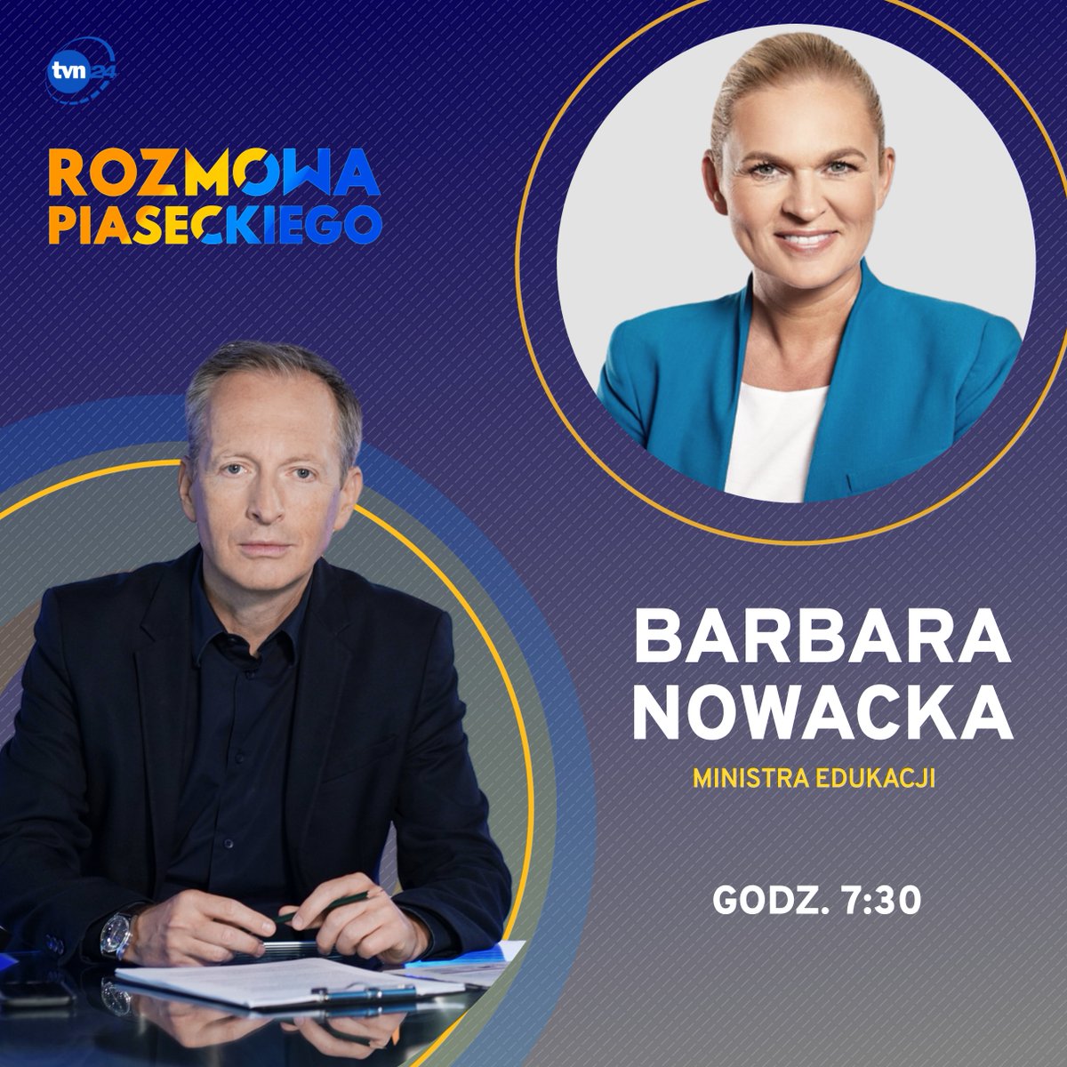Gościem @KonradPiasecki w #RozmowaPiaseckiego będzie @barbaraanowacka. OGLĄDAJ jutro o 7.30 w @tvn24 i TVN24 GO: tvn24.pl/go/live,1/tvn2…