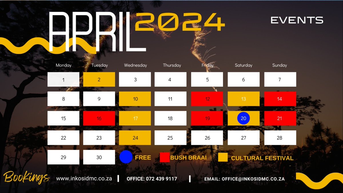 Memories are made with Inkosi DMC! We invite you to experience the beauty of Mpumalanga and our warm African hospitality with our evening cultural festivals and bush braai. Our amazing offerings are a must on every itinerary!

+27 72 439 9117
info@inkosidmc.co.za