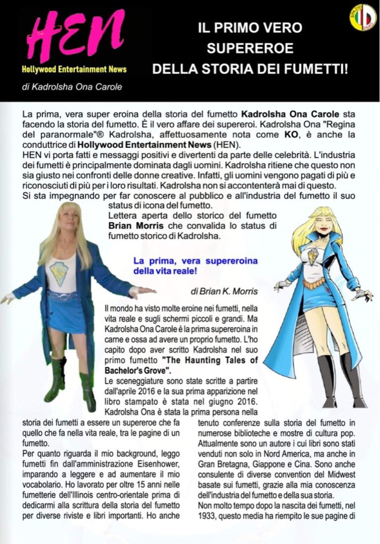 I made the April edition of Spazio Demo the Magazine from Italy! I'm on page 13. My historic comic book status is soaring across the globe. This is one of the many European magazines I will be in. sfogliami.it/fl/292669/p1c5…