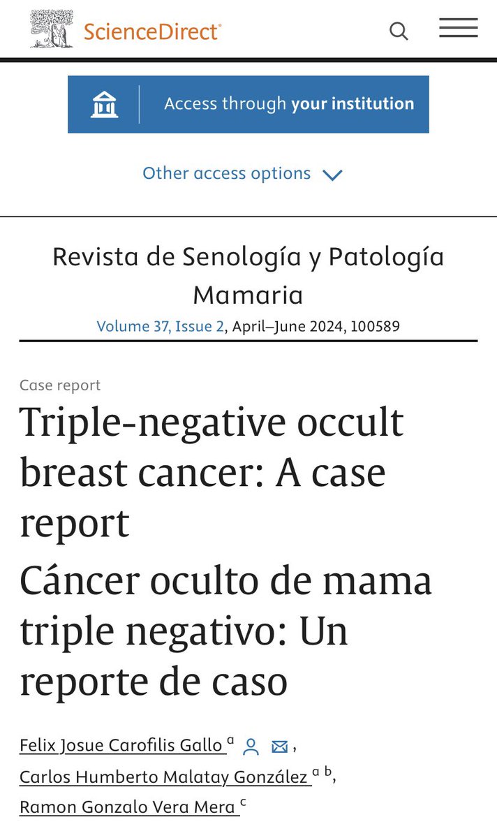 Happy to share with you our newest work about an unusual type of breast cancer and the controversy about a topic I am very interested in: Neoadjuvant therapy 

authors.elsevier.com/a/1iqoXmiQOtWIj