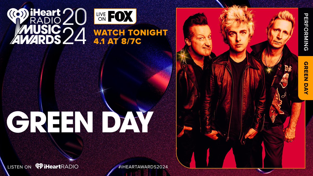 TONIGHT at 8PM: Tune in for the 2024 iHeartRadio Music Awards! Hosted by Ludacris, #iHeartAwards2024 features performances by Justin Timberlake, Green Day, TLC, Jelly Roll, Lainey Wilson, and Tate McRae. 🎵🎶 iheart.com/music-awards/ @iHeartRadio