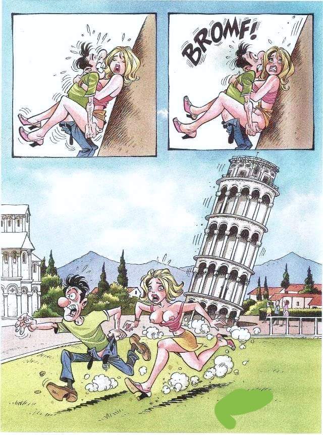 And this is why the Leaning Tower leans😁