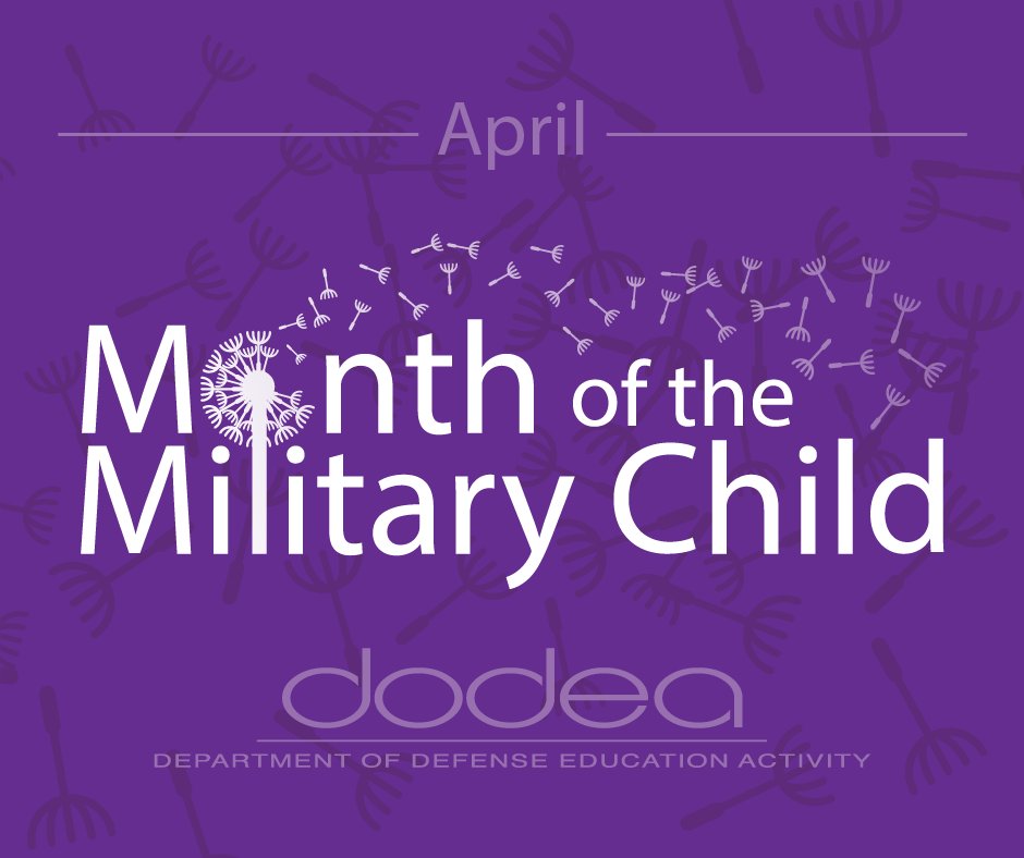 🎉 April is Month of the Military Child! 🎉 At DoDEA, we're proud to celebrate the resilience, strength, and sacrifices of our military-connected students. Let's honor their unique experiences and support their educational journey. 💜#MoMC #DoDEAMilKids #MilitaryChild