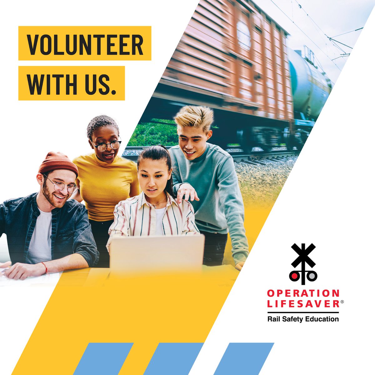 Happy #NationalVolunteerMonth! Volunteer with us and make a difference in your community: bit.ly/3cAb0Oo

#RailSafetyEducation
#STOPTrackTragedies
