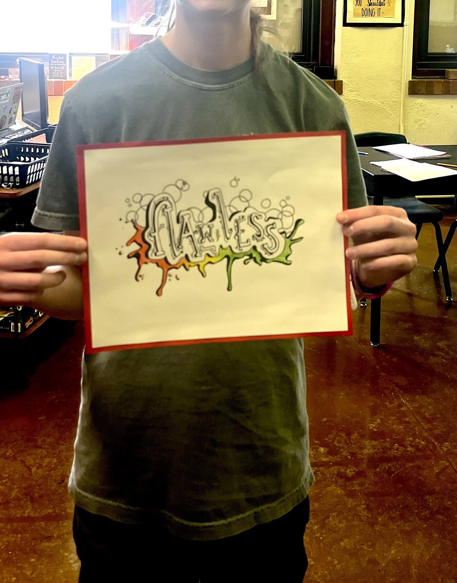 During this exercise we learned about typical stereotypes towards gifted learners and used graffiti style art as an outlet ♥️