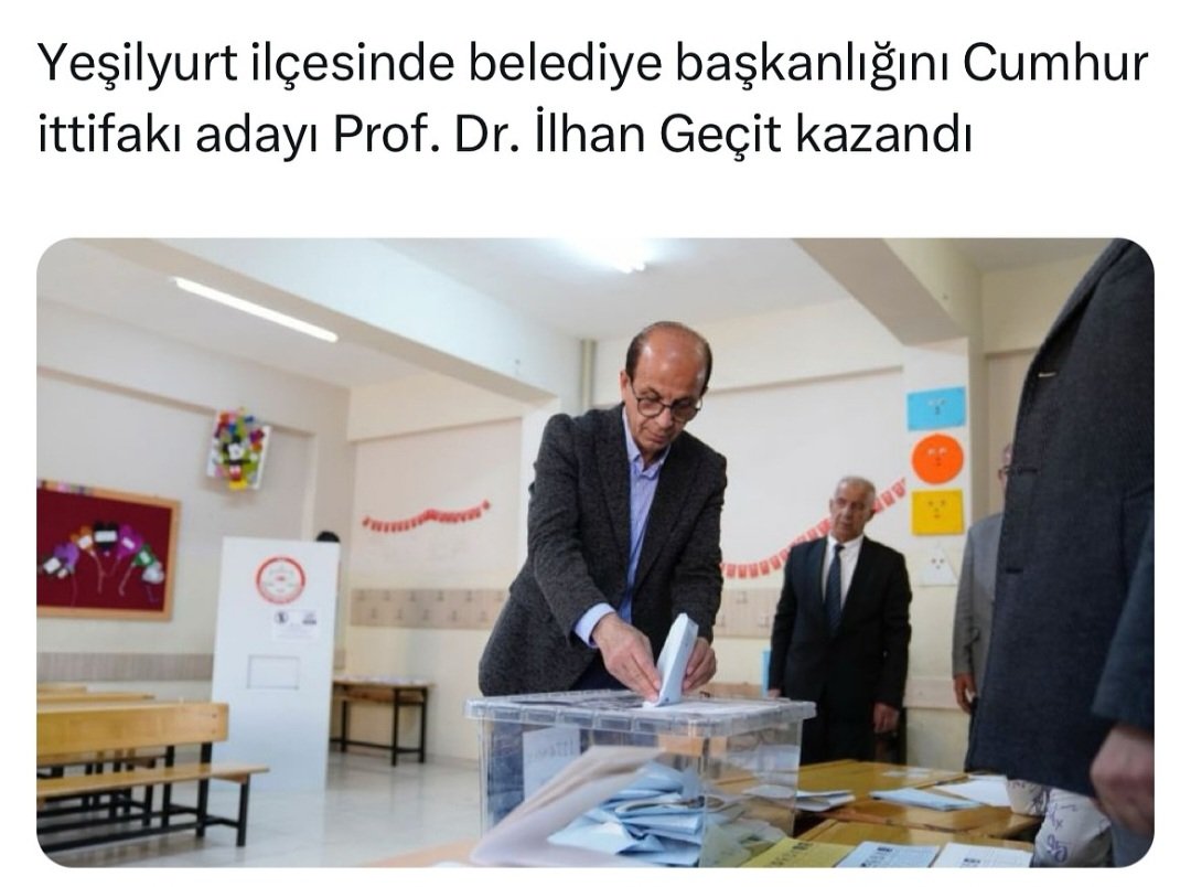 Yeşilyurt İlçesinde Belediye Başkanlığını Prof.Dr.İlhan Geçit kazandı.#Malatya #2024secim