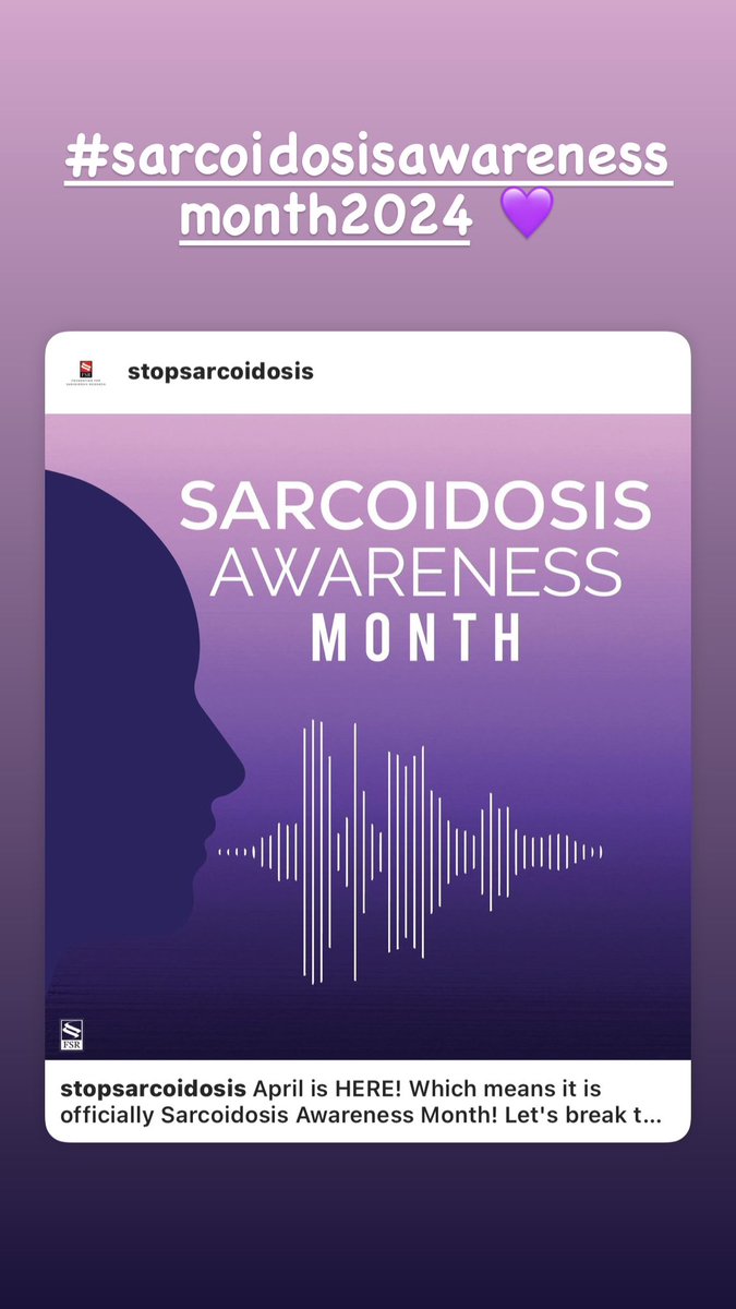 #SarcoidosisAwareness 💜