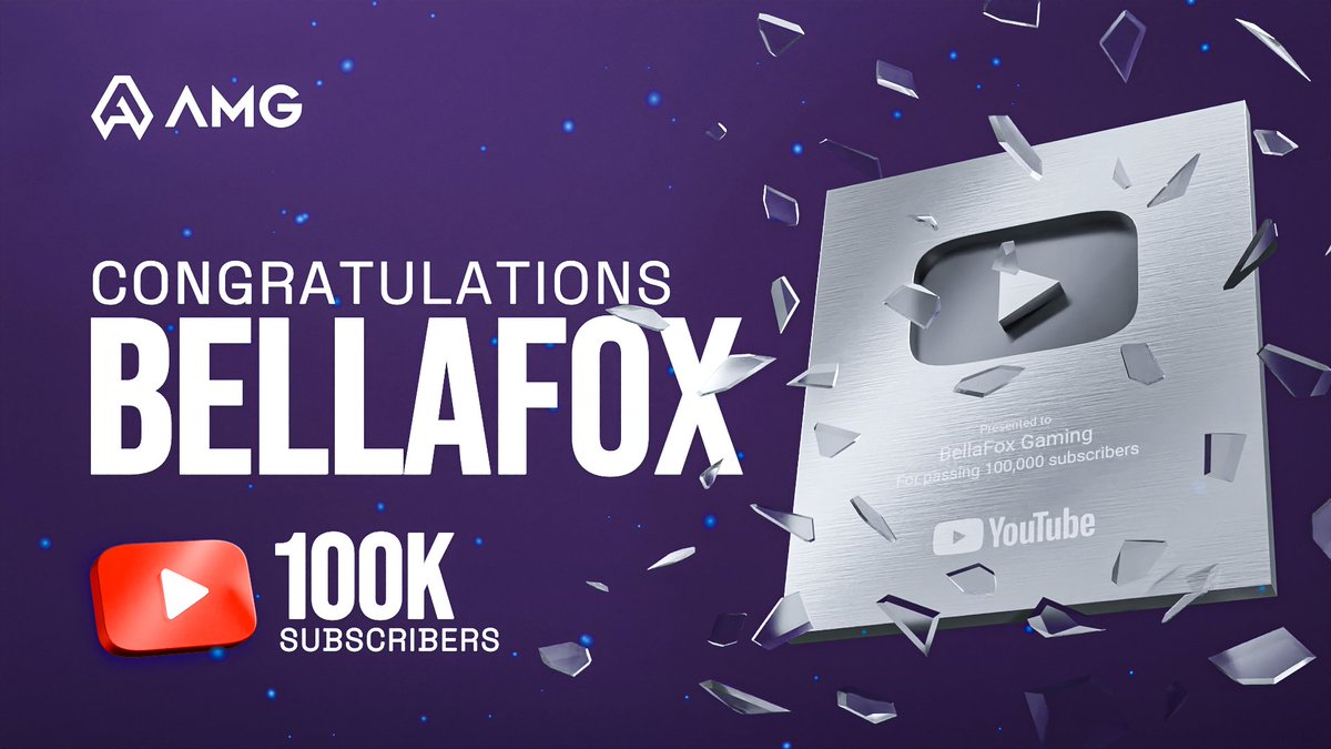 We've seen her grow from the ground up, and we're VERY proud to congratulate @BellaFoxGaming for hitting 100k subs on YouTube. CONGRATULATIONS!!! 🥳👏 All the hard work ends up paying off. Enjoy this moment! Next stop: 200k! ▶️ youtube.com/@BellaFoxGaming