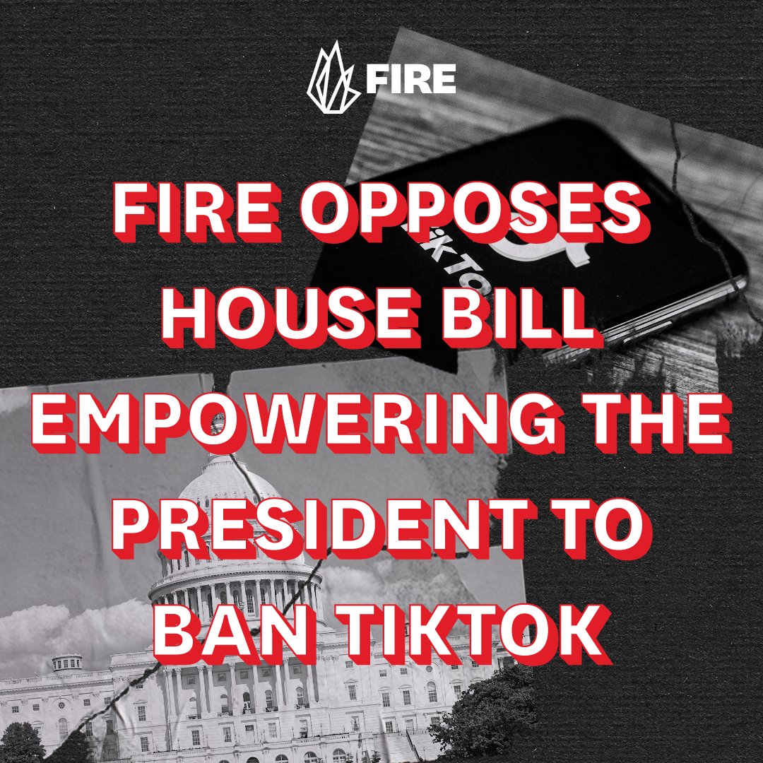 BREAKING: The Foundation for Individual Rights and Expression opposes H.R. 7521, which would grant the president a dangerous degree of power over speech platforms used by Americans. H.R. 7521 empowers the president to declare that a website or app presents a national security