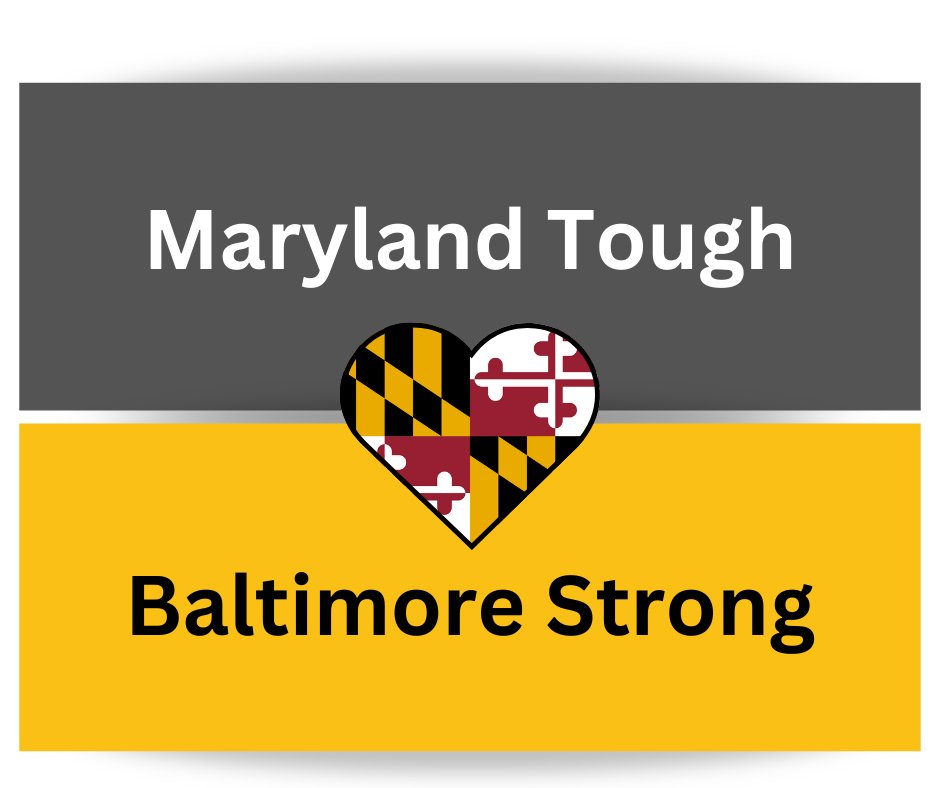 goMDsmallbiz's tweet photo. The Francis Scott Key Bridge tragedy continues to weigh heavy on our hearts. We stand with all those guiding us through the immediate and long-term recovery. Together we will rebuild our communities, our infrastructure, and our economy. 
#MarylandTough #BaltimoreStrong https://t.co/AHobAHRgQb