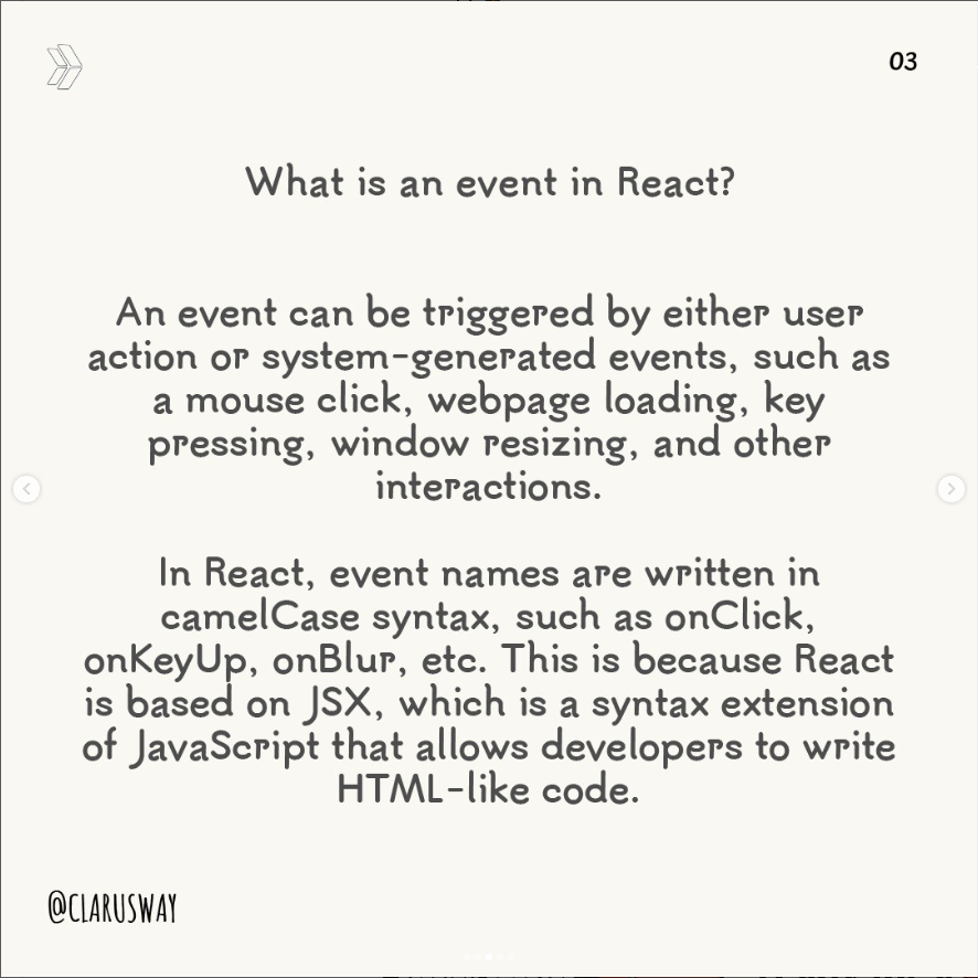What is an event in React?

#programming #React #javascript