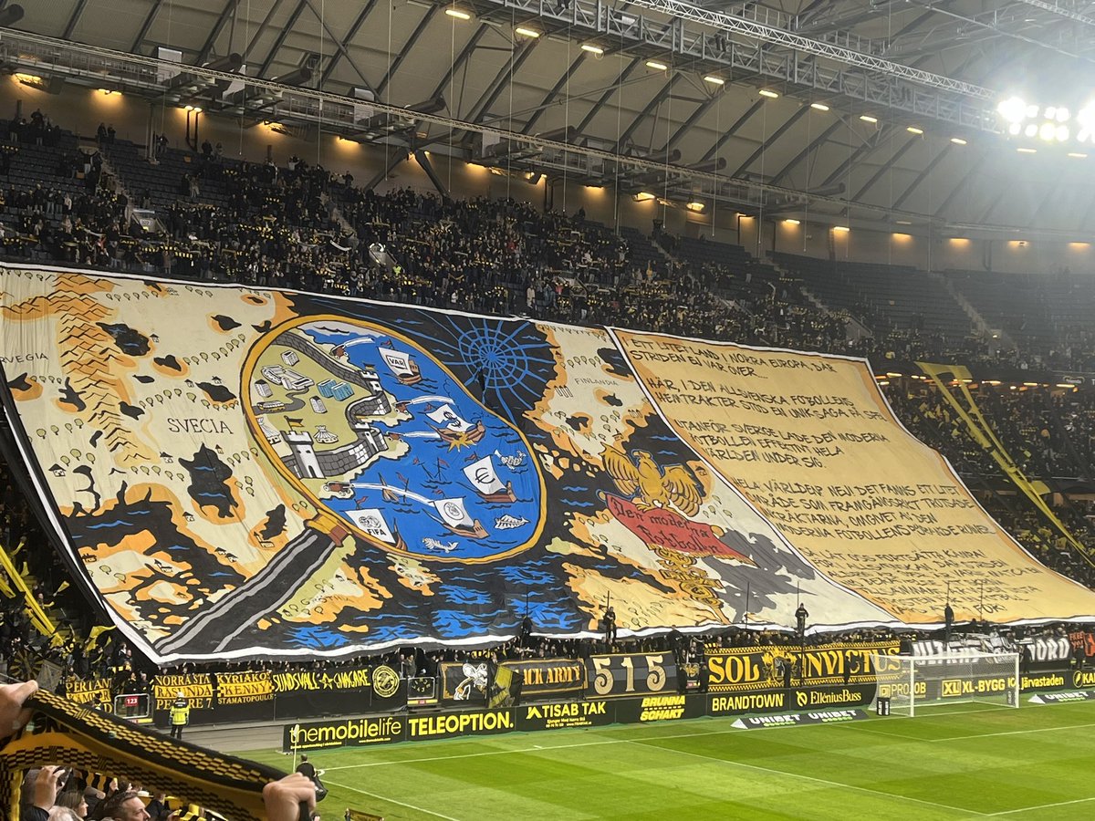 DKristoffersson's tweet photo. AIK:s tifo. https://t.co/rQv3SjO2G0