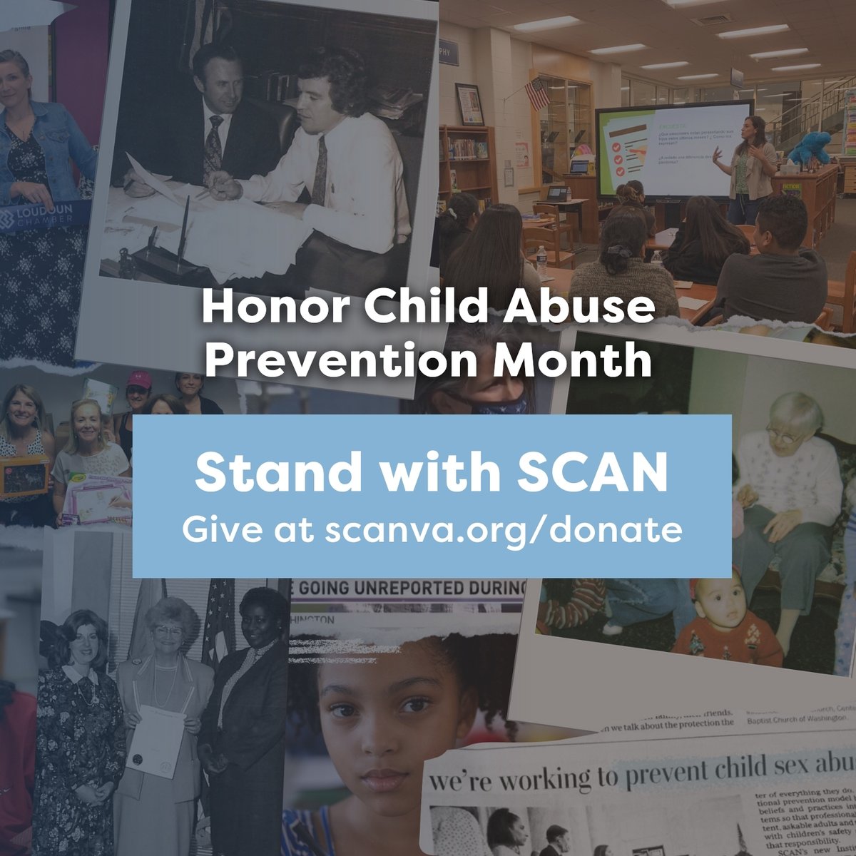 Child Abuse Prevention Month is our rallying call to come together and support the most vulnerable among us—our children. There are hundreds of children who rely on SCAN to feel safe. Will you honor this Child Abuse Prevention Month with a donation to SCAN?scanva.org/donate/