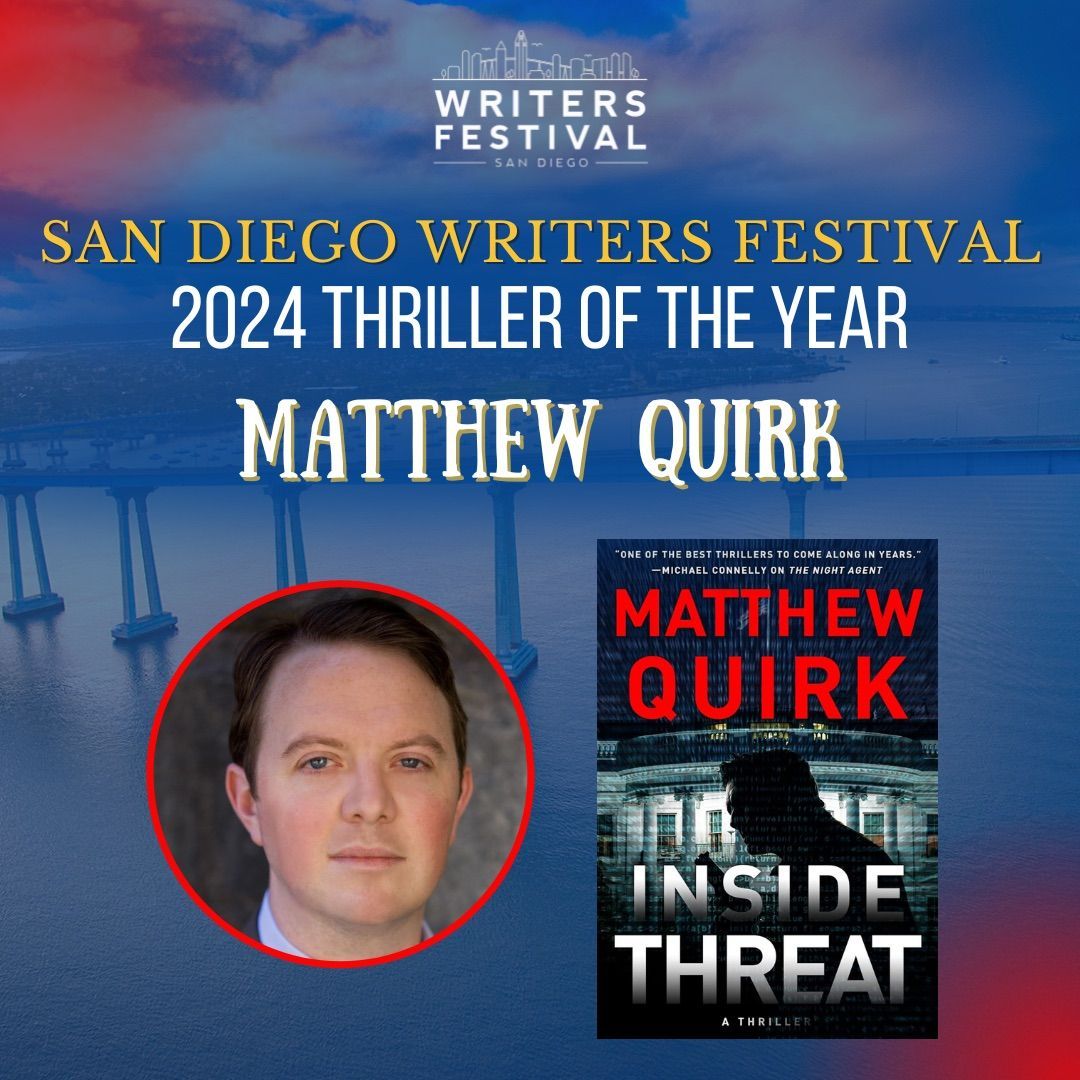 Honored to a headliner at the @SDWritersFest this Saturday at the Coronado Public Library! There'll be a Night Agent screening and Q&A with me at 12:45pm and I'll be on a bestsellers panel at 3:45pm. It's a great all day free festival. See you there! buff.ly/2TUqrL6