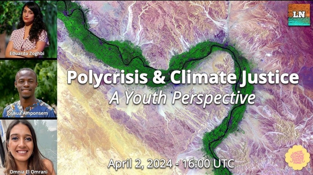 Eduarda Zoghbi (@duda_zoghbi) on Twitter photo Join us tomorrow for a timely conversation on #climatejustice and the #polycrisis. As we navigate turbulent times, it's clear young people bear the brunt of multiple crises converging around us. <a href="/AdelRamdaniEU/">Adel Ramdani</a> <a href="/omniaelomrani1/">Omnia El Omrani</a> @joshuaampor
<a href="/postcarbon/">Post Carbon Institute</a>
⏭️ lnkd.in/ecdTbKes Join us tomorrow for a timely conversation on #climatejustice and the #polycrisis. As we navigate turbulent times, it's clear young people bear the brunt of multiple crises converging around us. <a href="/AdelRamdaniEU/">Adel Ramdani</a> <a href="/omniaelomrani1/">Omnia El Omrani</a> @joshuaampor
<a href="/postcarbon/">Post Carbon Institute</a>
⏭️ lnkd.in/ecdTbKes