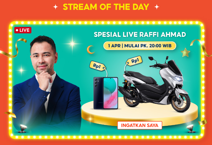 yuhuuu... gimana nihh war flash sale nya... mantuull kan ada yamaha nmax nya , garugi yaa standby dari jam 8 malem tadi 
#ShopeeLiveMotorNMaxRp1 
shope.ee/6AGxobgm7H