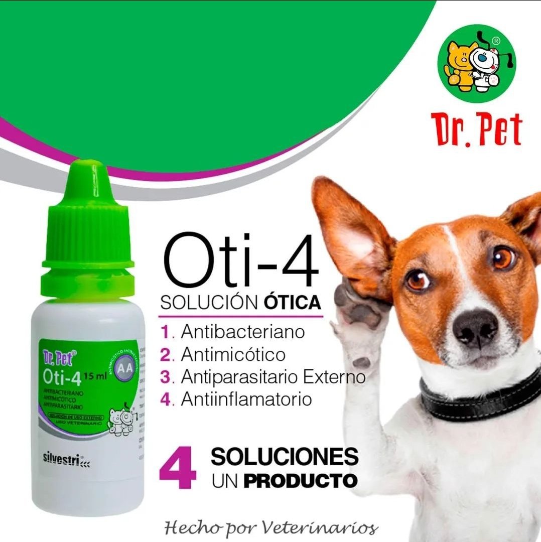 🐱🐶 #Productos 100% 𝙃𝙚𝙘𝙝𝙤𝙨 𝙥𝙤𝙧 𝙑𝙚𝙩𝙚𝙧𝙞𝙣𝙖𝙧𝙞𝙤𝙨 🐾 – 𝗢𝗧𝗜 𝟰 - 𝗦𝗢𝗟𝗨𝗖𝗜Ó𝗡 Ó𝗧𝗜𝗖𝗔 (Antibacteriano, Antimicótico, Antiparasitario externo, Antiinflamatorio). Solución de uso externo – 🐶🐱 ¡𝟰 𝗦𝗼𝗹𝘂𝗰𝗶𝗼𝗻𝗲𝘀 ... 𝟭 𝗣𝗿𝗼𝗱𝘂𝗰𝘁𝗼!