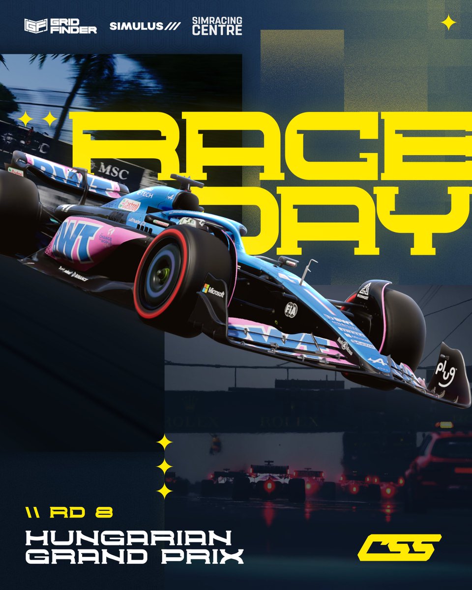 competitivessf1's tweet photo. RACE DAY | XB R8 - ππΊ
Final round before a week break!
XB takes on the Hungaroring tonight π€©
@TTM_Esports_ increased the gap again last week but with @TeamShazoo's absolute shocker they have it all to do!
ποΈ: @ESV_Boberts & @Zakk_Clarke
https://t.co/9iBkufoAGY
#CSSS3 https://t.co/MGBuYB70rk