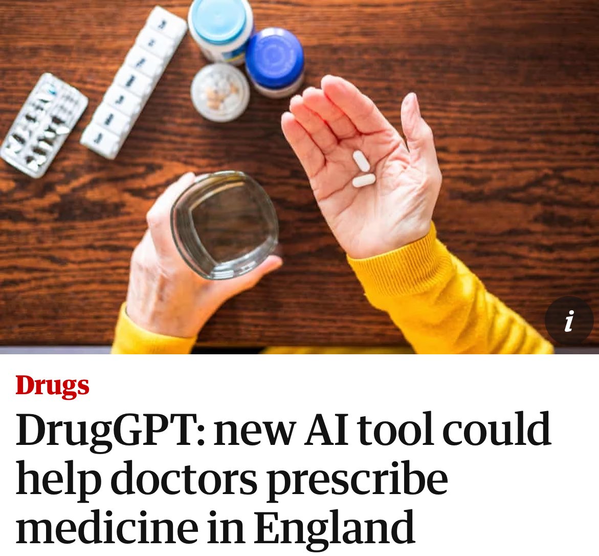 DrugGPT: New #AI tool may offer prescription ‘safety net’ and reduce the 237m medication errors made each year in England “It will show you the guidance – the research, flowcharts & references – & why it recommends this particular drug.” amp-theguardian-com.cdn.ampproject.org/c/s/amp.thegua…