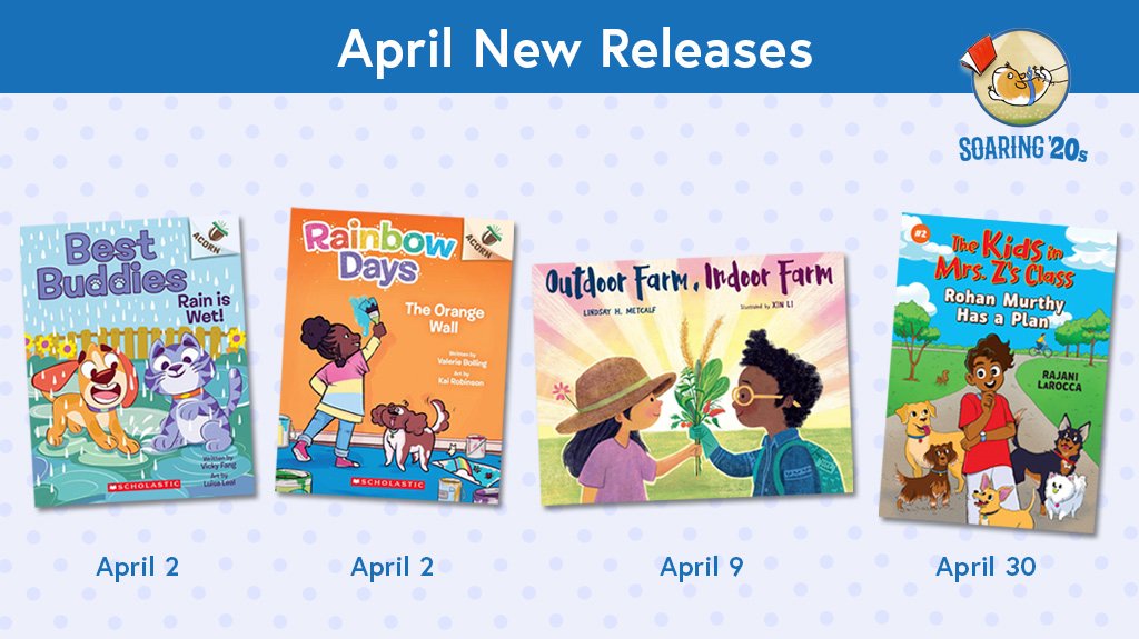 No April fooling about this month's lineup of fantastic books by our @Soaring20sPB creators @fangmous, @valerie_bolling, @lindsayhmetcalf & @rajanilarocca!! 🎉🎉💕💕