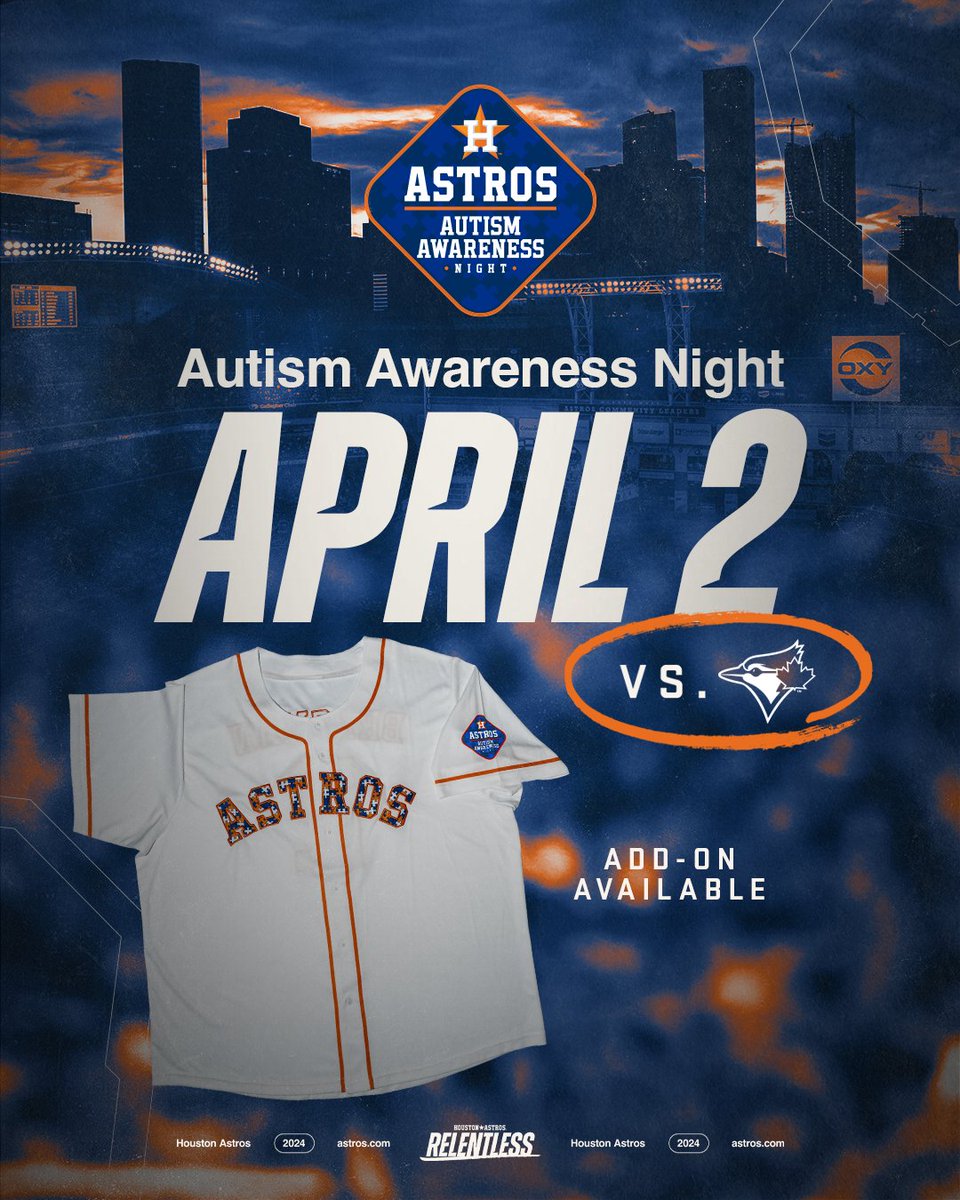 Different, not less.🩵 Join us tomorrow for Autism Awareness Night for a special pregame ceremony & unique activations around the ballpark! Learn more: astros.com/promotions
