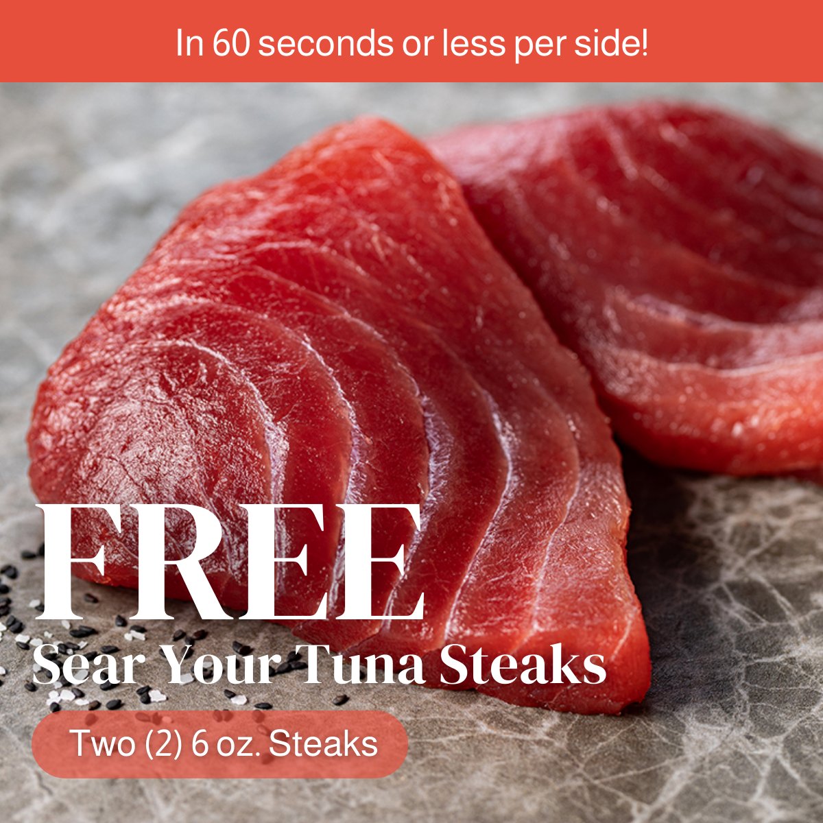 Are you still eating canned tuna??

<a href="/KnowSeafood/">KnowSeafood</a> tuna is cut into skinless center-cut steaks, then packaged and blast frozen to ensure the quality and great taste. 

KS Signature Yellowfin Tuna steaks on sale-now- at
seafood-now.com
