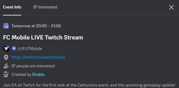 Reaction Livestream to @EASFCMOBILE #centurions #event Stream at Tuesday 02.04. 7pm London Time. Be part of it! What to do in this Side-Event + all Screenshots + Player Stats! 😉 Join here: ➡️ twitch.tv/f2pFREAKS or discuss here: ⏩ discord.gg/kHeZBSt9xM