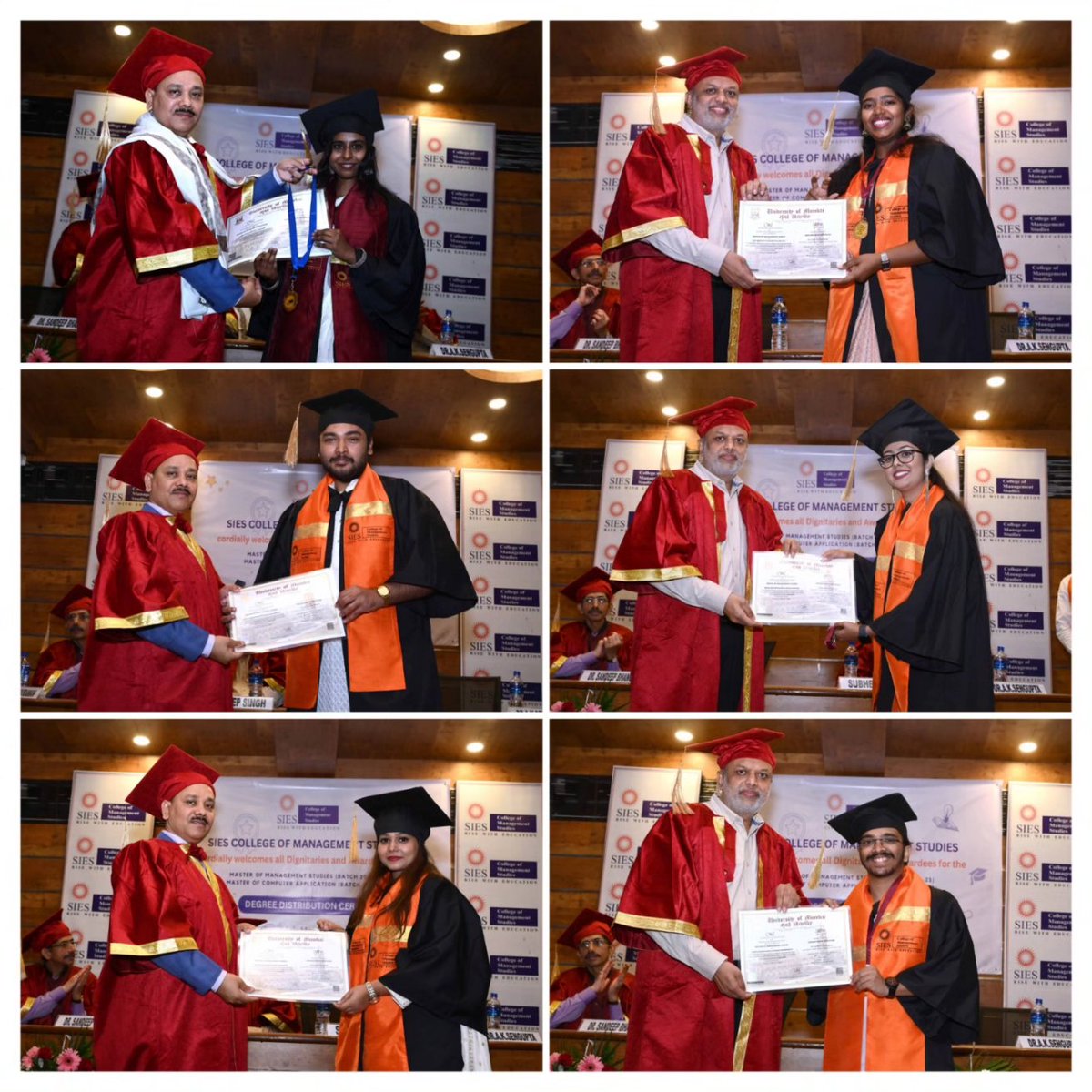 SIES College of Management Studies recently celebrated the MMS and MCA convocation ceremony for the 2021-2023 batch. We were honored to have Mr. Subhendu Bal, Chief Actuary and CRO at SBI, and Mr. Sandeep Singh, Chairman of the BoG, join us. It was a joyous occasion.