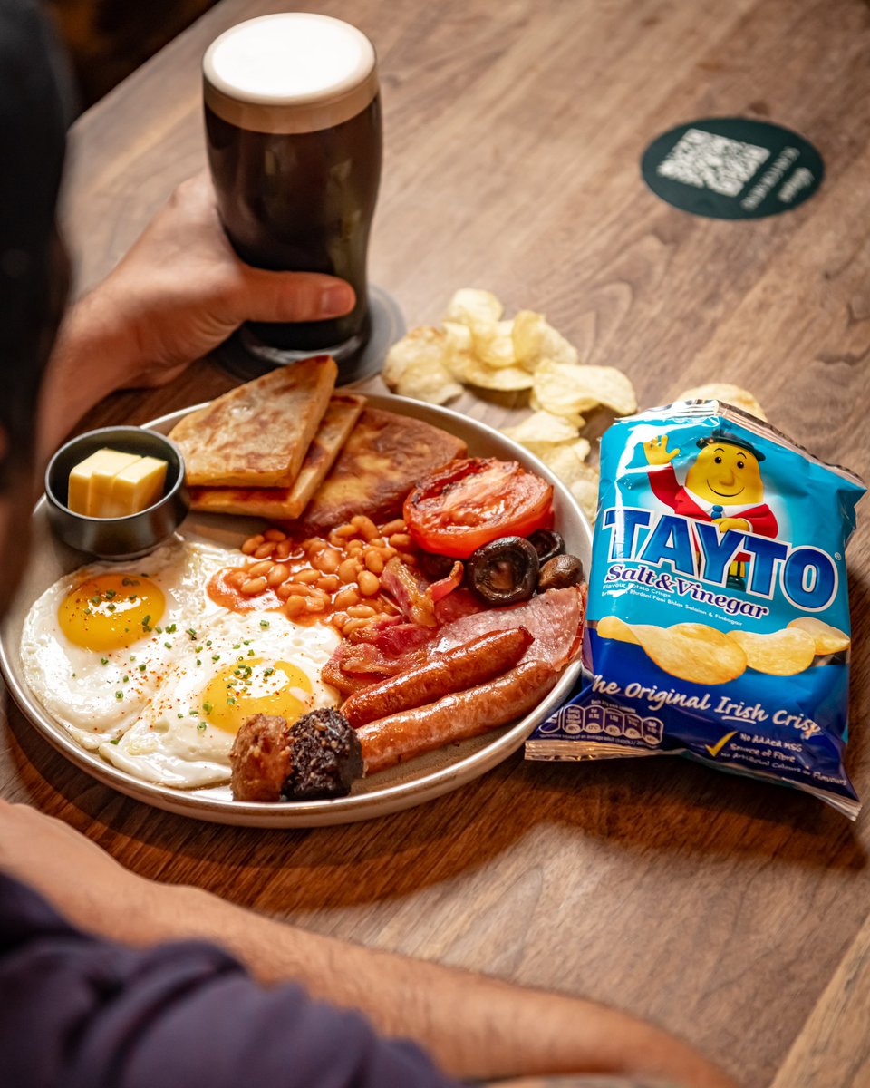 Two changes for April 1st - we now serve Southern Tayto as well as Northern, and we’ve added Beans to our Irish Fry. And as for our Perfect Pints? Well, they’ll never change.