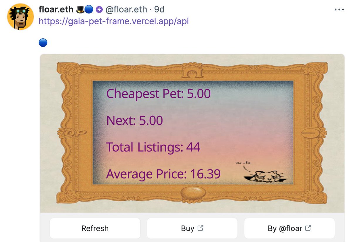 kwisatz_crypto's tweet photo. I've sold some of my floor #Gaias to buy 3 Pet #gaias.
Now I've 3x on my gaias. 5 ETH floor.
My theory still holds true. 3:1 pet to floor gaia ratio will widen even further. These are the rare gaias as hinted earlier with ceremonial costumes. https://t.co/fIewvFWBHq