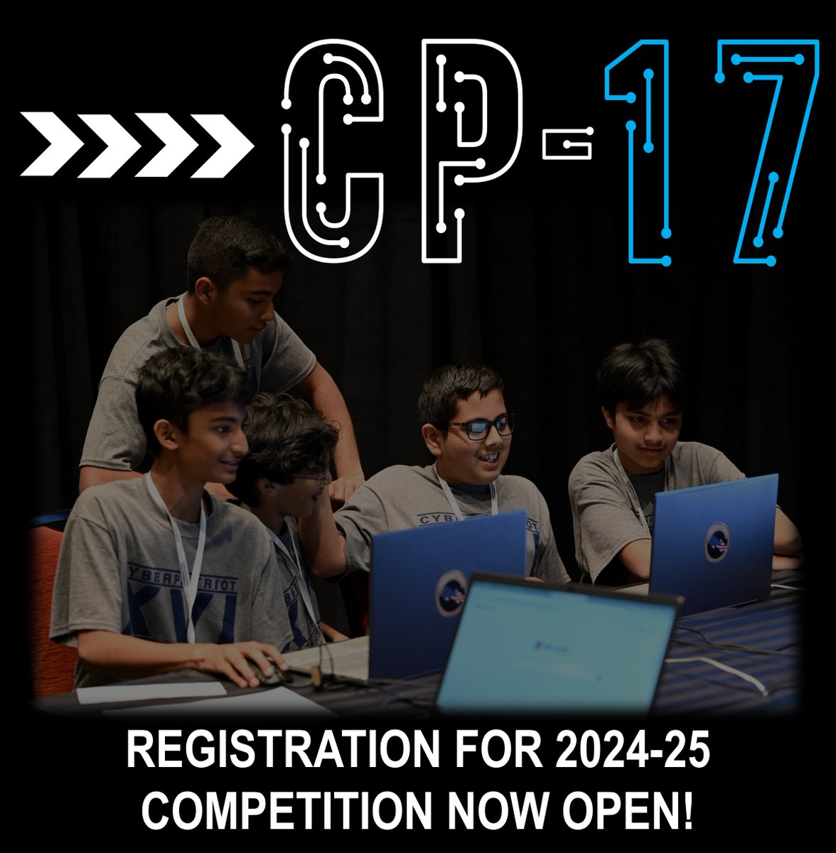 Here we go! Registration for CyberPatriot 17 is now open. Visit uscyberpatriot.org/competition/Co… to register a team.