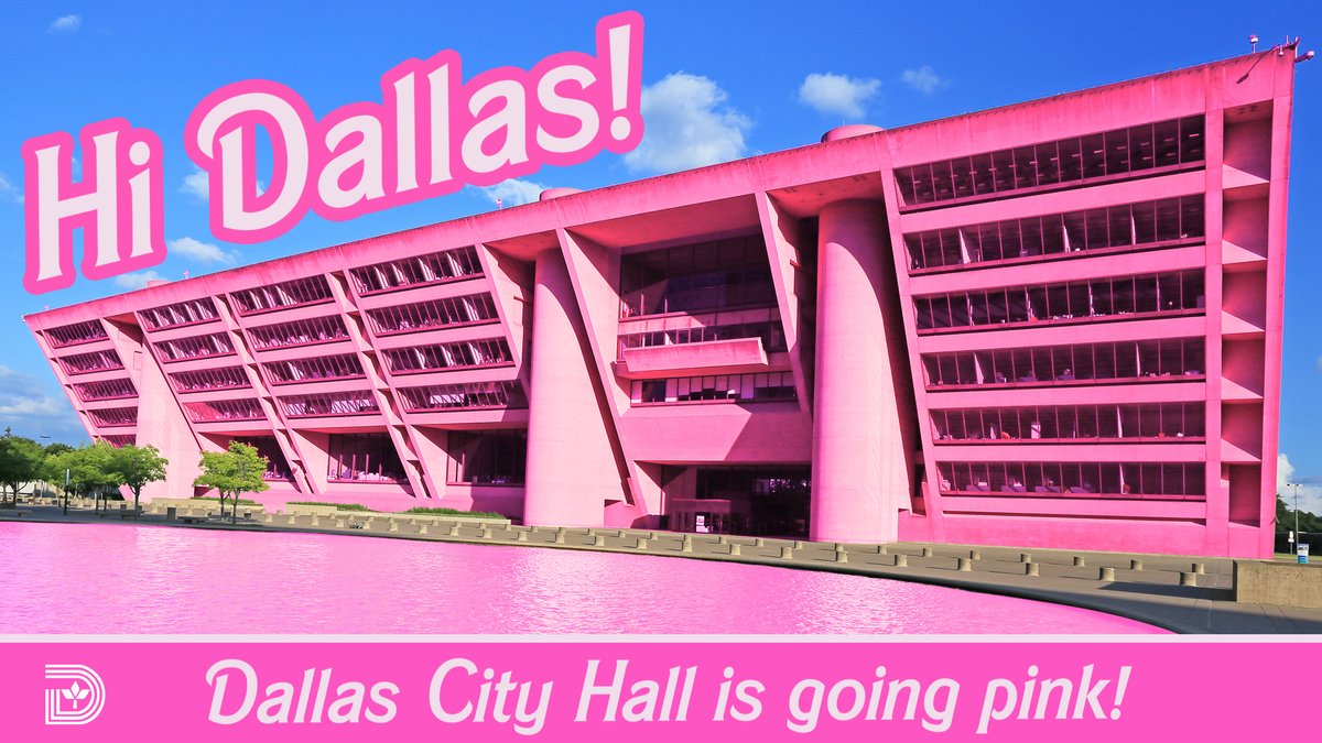 CityOfDallas's tweet image. 💓BREAKING NEWS! 💓

We are beyond thrilled to announce that Dallas City Hall is going Pink! 🌟💖 

Stay tuned for more details as we roll out the pink carpet for this exciting transformation. Let's paint the town pink, one fabulous brushstroke at a time! 💝