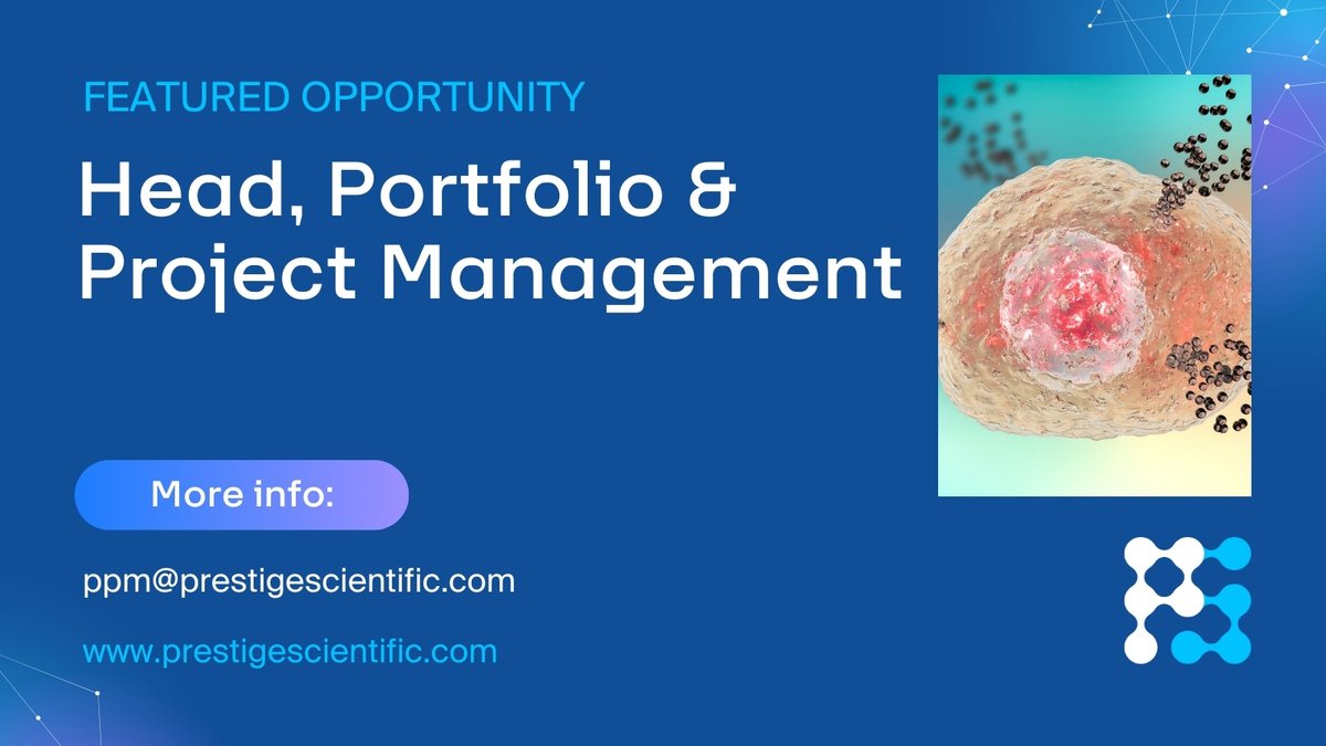 We have an exciting opportunity for a Head of Portfolio & Project Management with our partner who is focused on the development of engineered T cell therapies for autoimmune diseases. Get in touch: ppm@prestigescientific.com    

#biotechjobs #bitoechcareers #prestigescientific