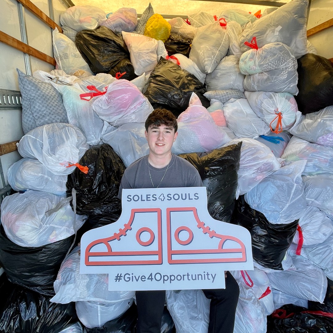 What started as a social action project for Zachary Miller’s Bar Mitzvah quickly turned into a passion project after he came across Soles4Souls and learned about the impact of a pair of shoes. Read about his story with the link below. soles4souls.org/zachary-miller…