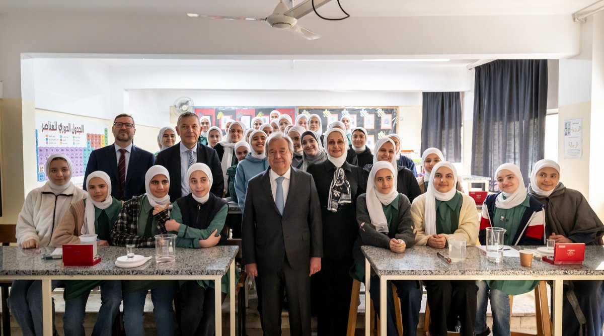 UNRWA is a lifeline of hope, providing education for more than half a million students, including these girls I met in Jordan last week. @UNRWA must be allowed to continue providing vital services to keep hope flowing.
